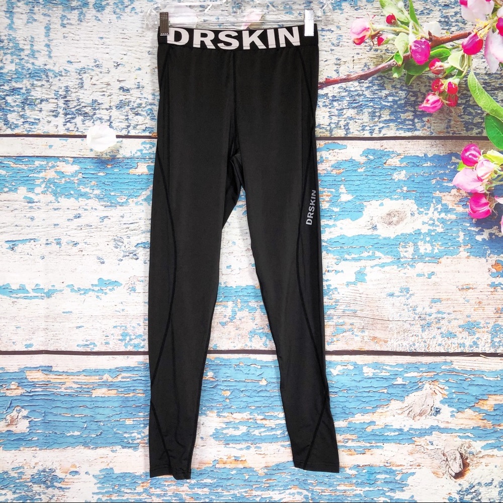 DrSkin Black Workout Compression Legging sz L